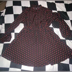 Adorable Polkadot Fit and Flare Dress